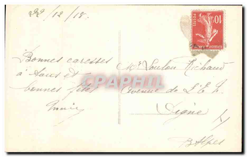 CPA Fantaisie Enfant Poupee Noel — Rückseite