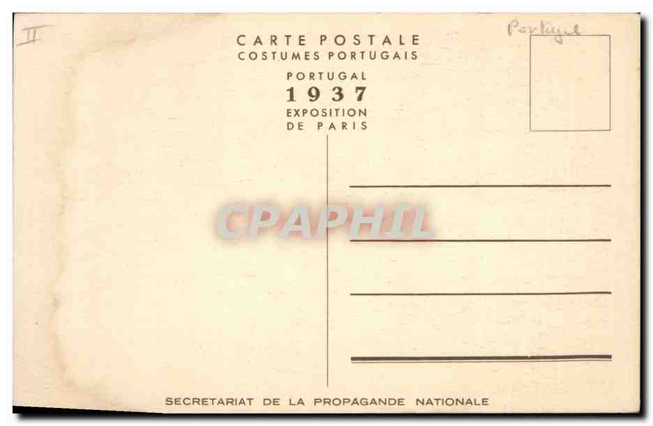 CPA Fantaisie Poupee Femme de Penafiel endimanchee — Rückseite