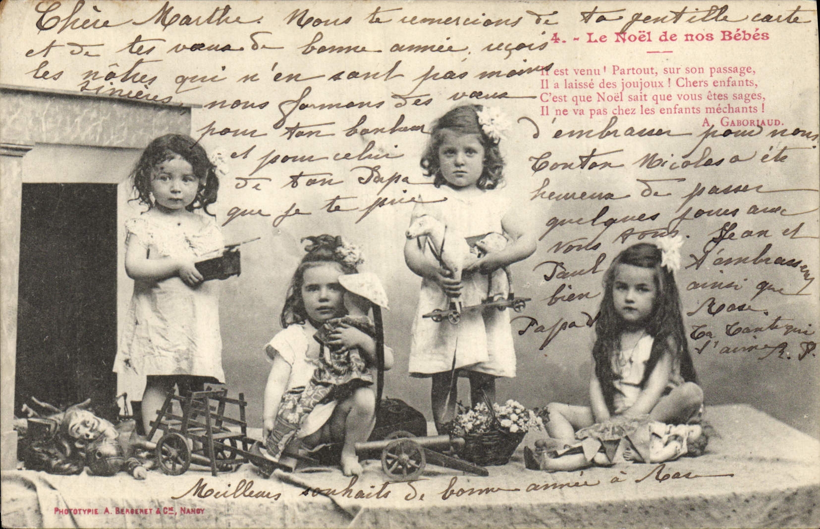 CPA Fantaisie Enfant Poupee Enfants Le Noel de nos bebes