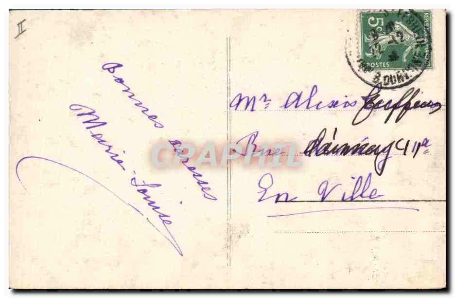 CPA Fantaisie Enfant Poupee Luge Chevre  — Rückseite