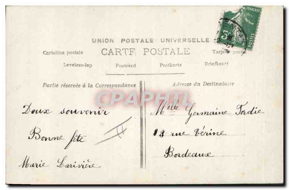 CPA Fantaisie Enfant Poupee Enfants — Rückseite
