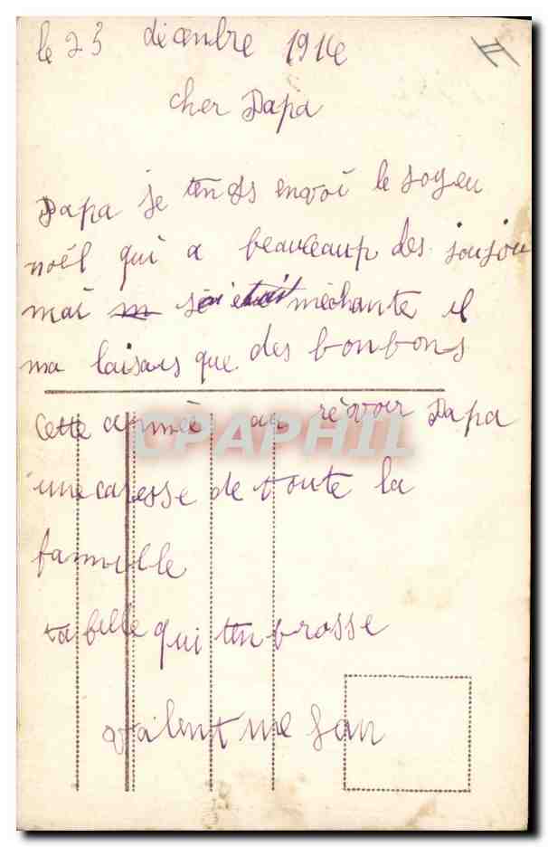 CPA Fantaisie Enfant Poupee Enfants Cheval — Rückseite