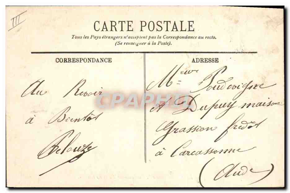 CPA Bateau de guerre Le Democratie Cuirasse — Verso