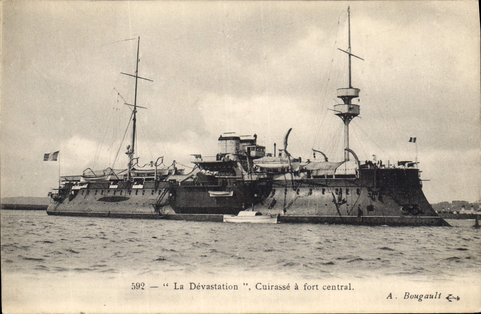 La Dévastation — Cuirassé à fort central — A. Bougault n°592