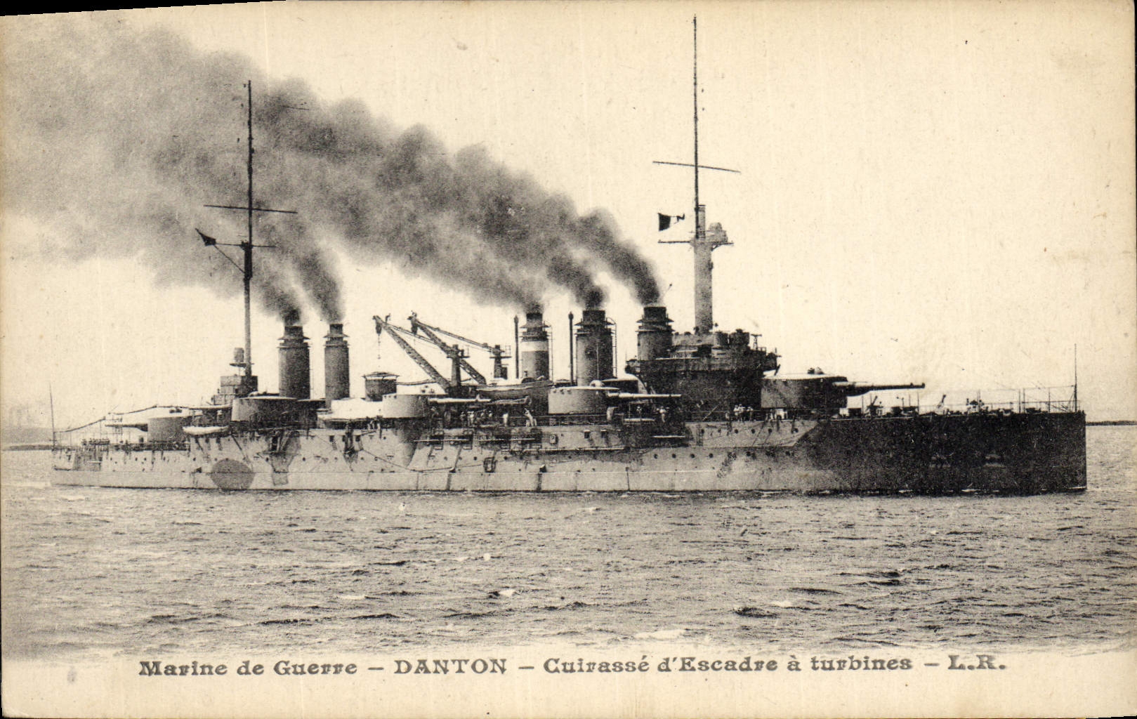 DANTON — Cuirassé d'Escadre à turbines — L.R.