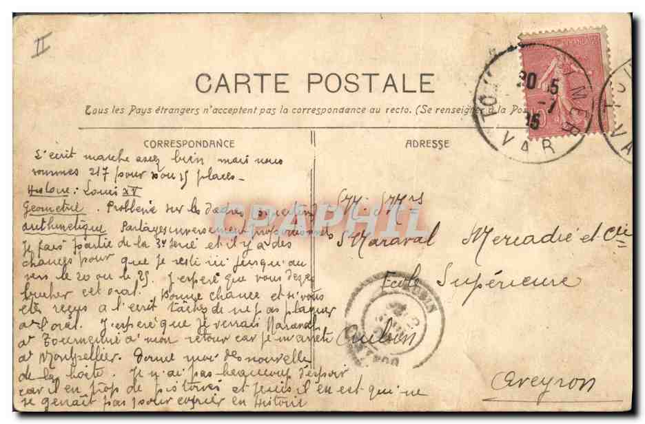 CPA Bateau de guerre Desaix Croiseur de 1er rang  — Verso