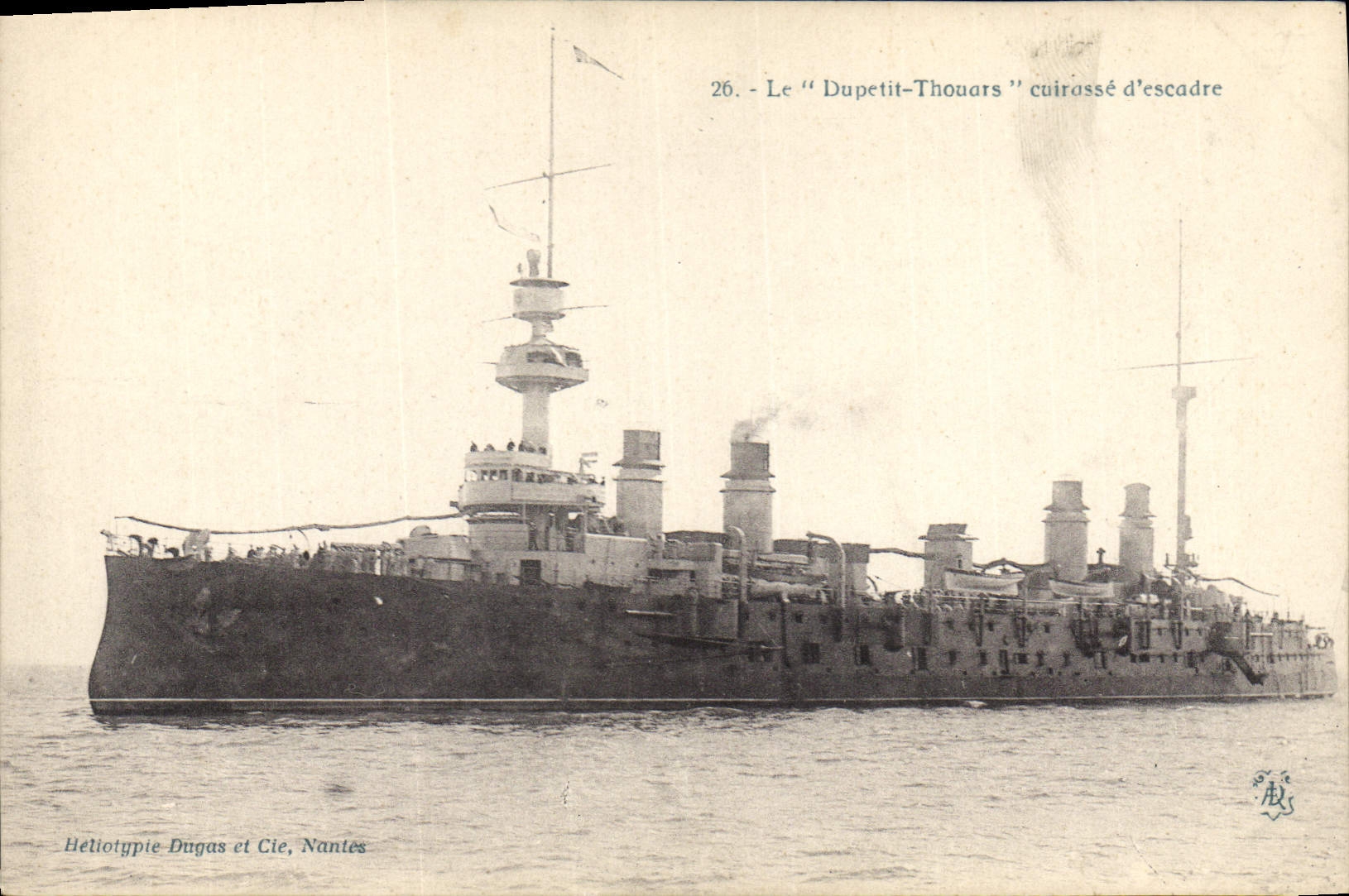 Le "Dupetit-Thouars" cuirassé d'escadre — Héliotypie Dugas et Cie, Nantes, n°26