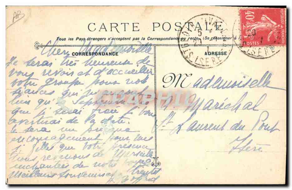 Le DARD — Contre-torpilleur d'Escadre — Marine Militaire Française — Verso