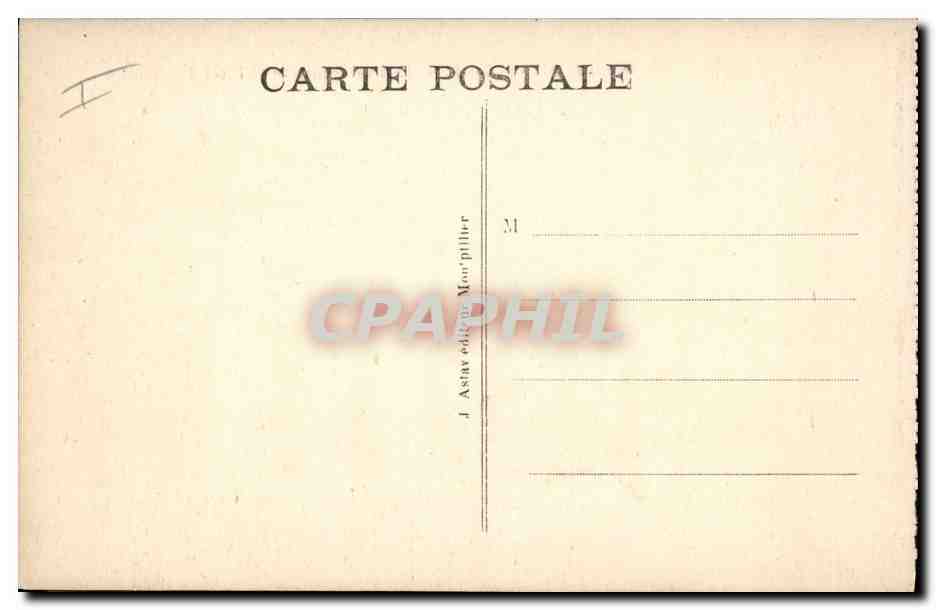 CPA Prefecture et l'Hotel des Postes Montpellier — Verso