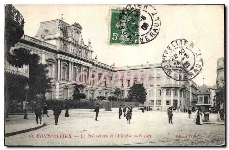 CPA Prefecture et l'Hotel des Postes Montpellier