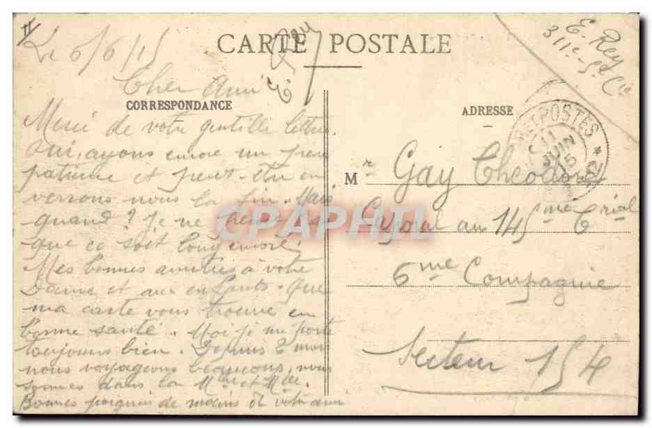 CPA Prefecture Nancy — Verso