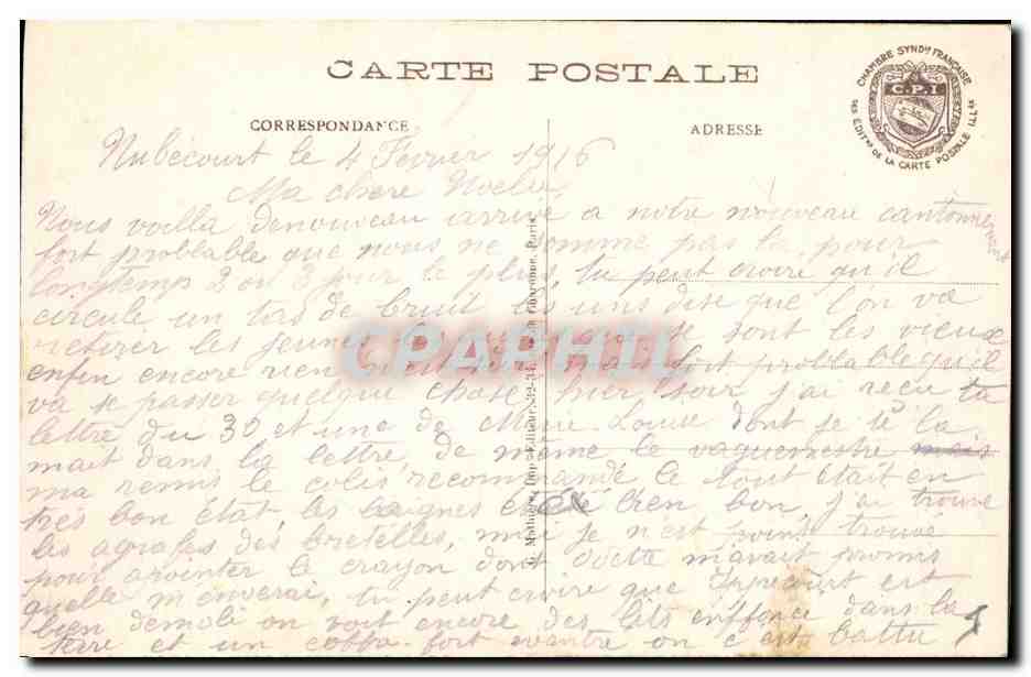 CPA Militaria Sur les ruines d'Ippecourt — Rückseite