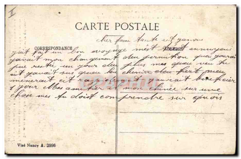Destructions in Nancy — Defense of the Grand Couronné — Café Restaurant — Back