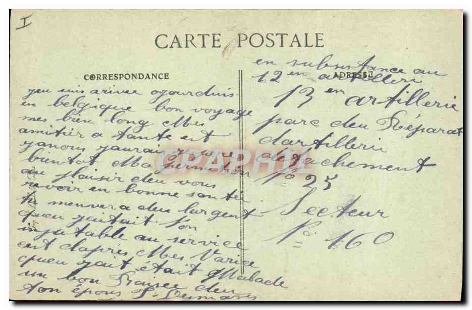 Ypres — Les Halles Market — Guerre 1914-17 — Verso