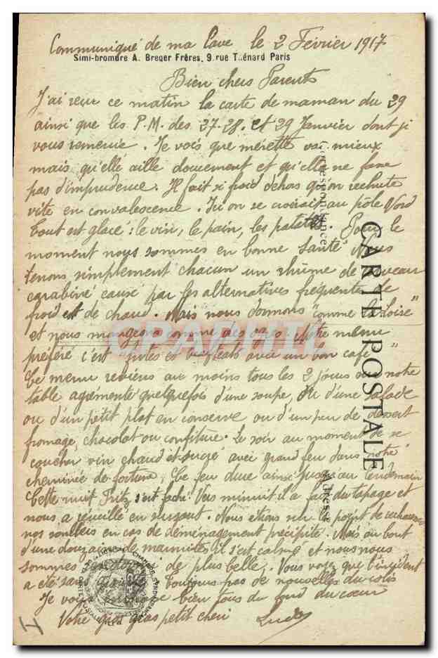 CPA Militaria Chemin d'H avec barrage a la Croix — Rückseite