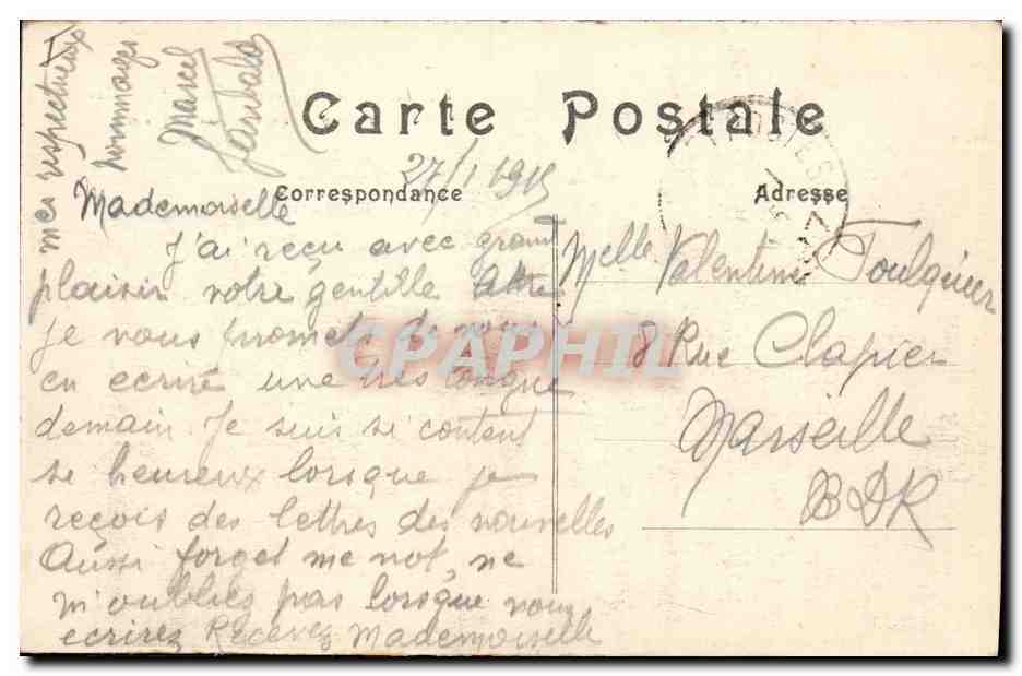 Etrepy — Le Château côté Est — Bataille de la Marne (6 au 12 Septembre 1914) — Éditeur Salik Bizer — Verso