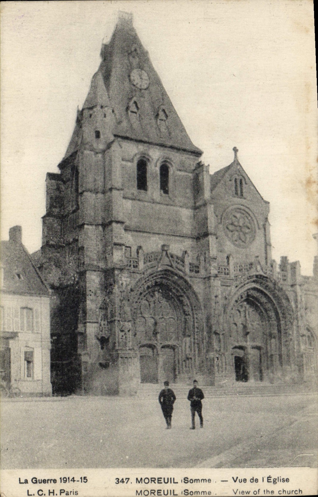 Moreuil (Somme) — Ansicht der Kirche — L.C.H. Paris Nr. 347