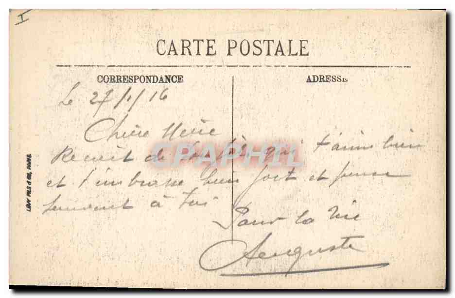 Kreuz des Militärfriedhofs Saint-Jean-d'Ormont — Vosges — 1915 — Louis Brunet, Journavaux — Rückseite
