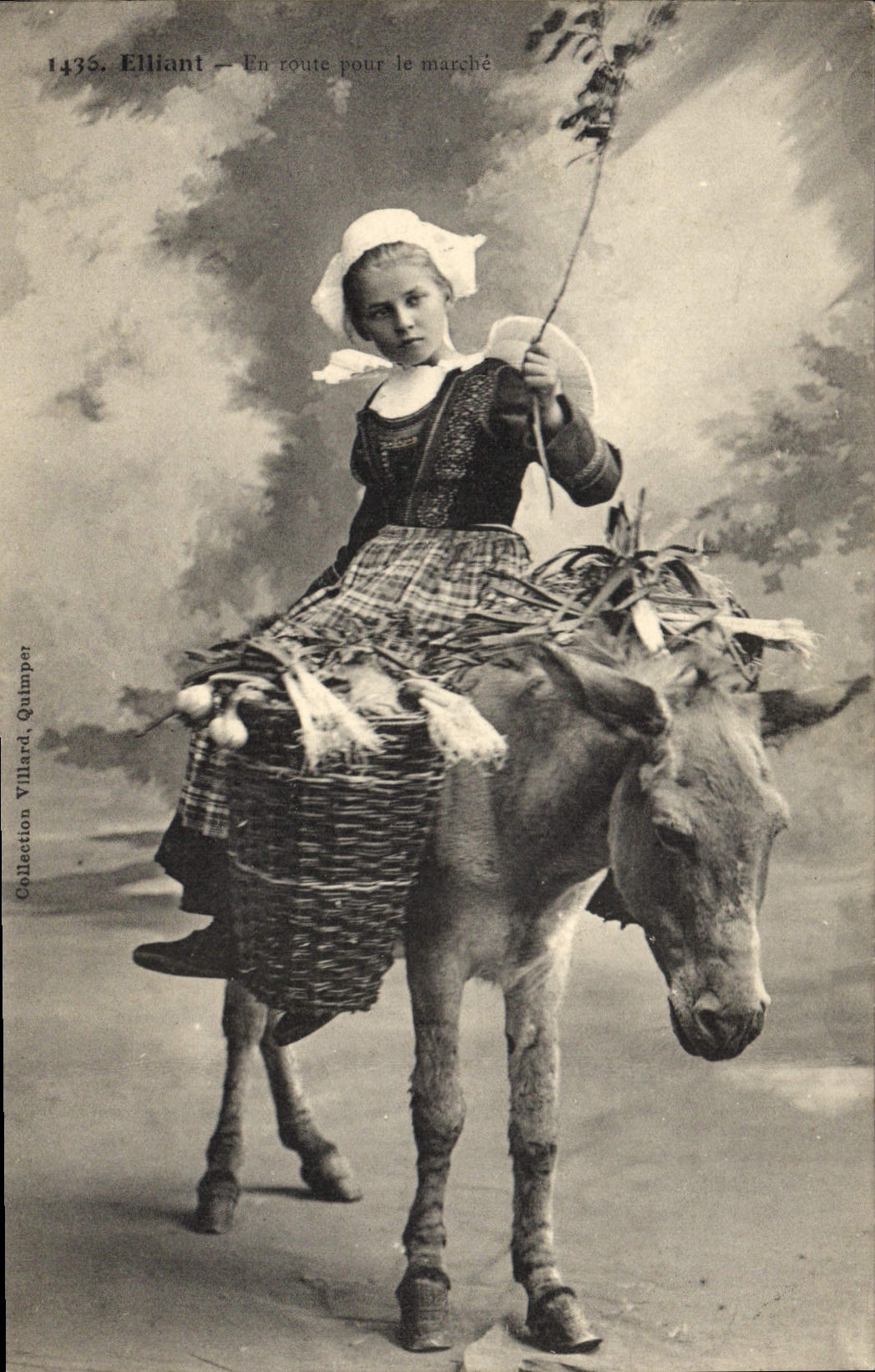 Elliant — En route pour le marché — Collection Villard, Quimper, n°1435
