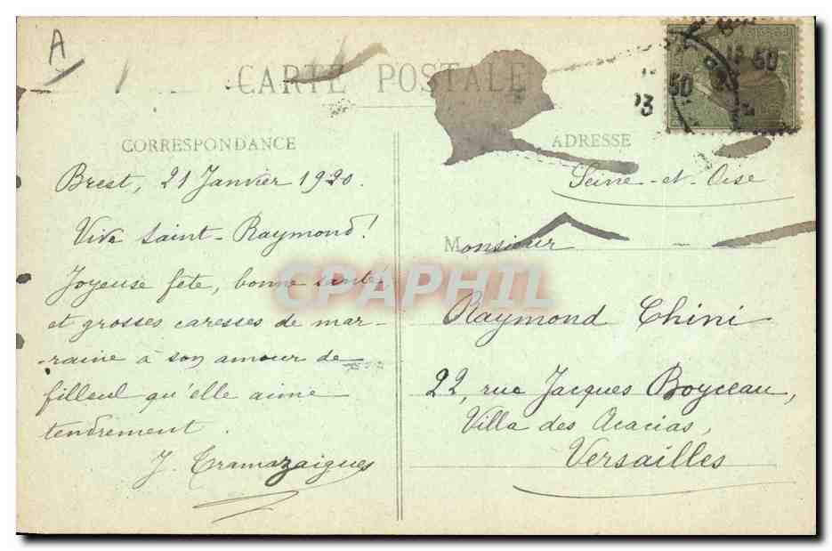 CPA Folklore La Gavotte Danses bretonnes — Verso