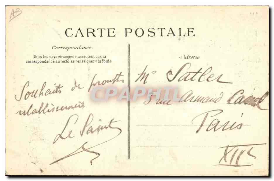 CPA Folklore Paysan du Ploare Encore une bonne pipee Tabac — Verso