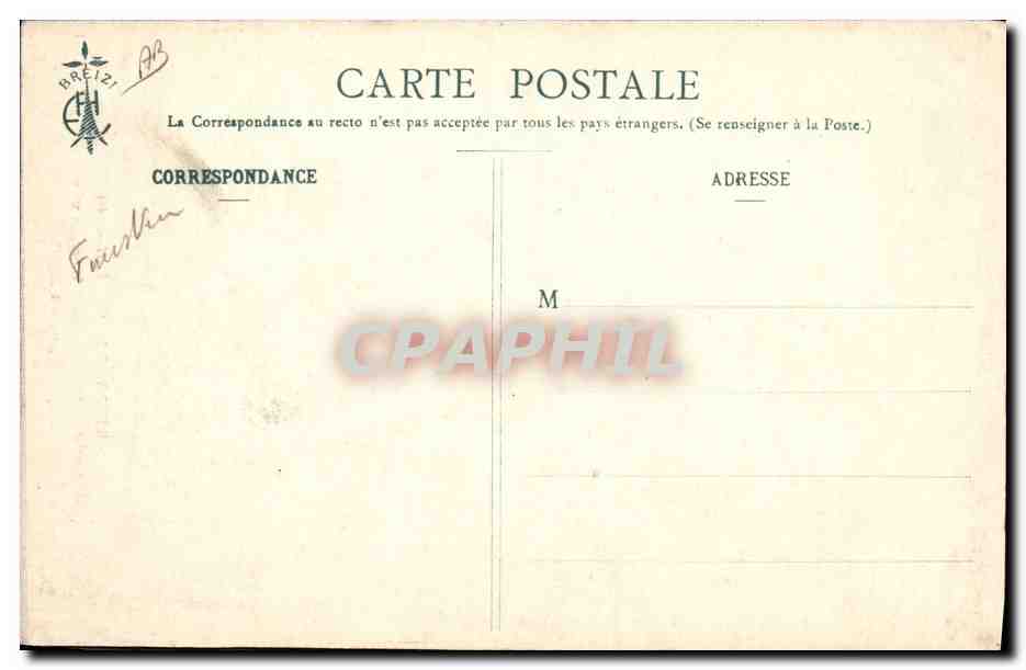 CPA Folklore Une noce a Pont Aven Depart pour l'eglise Mariage — Verso