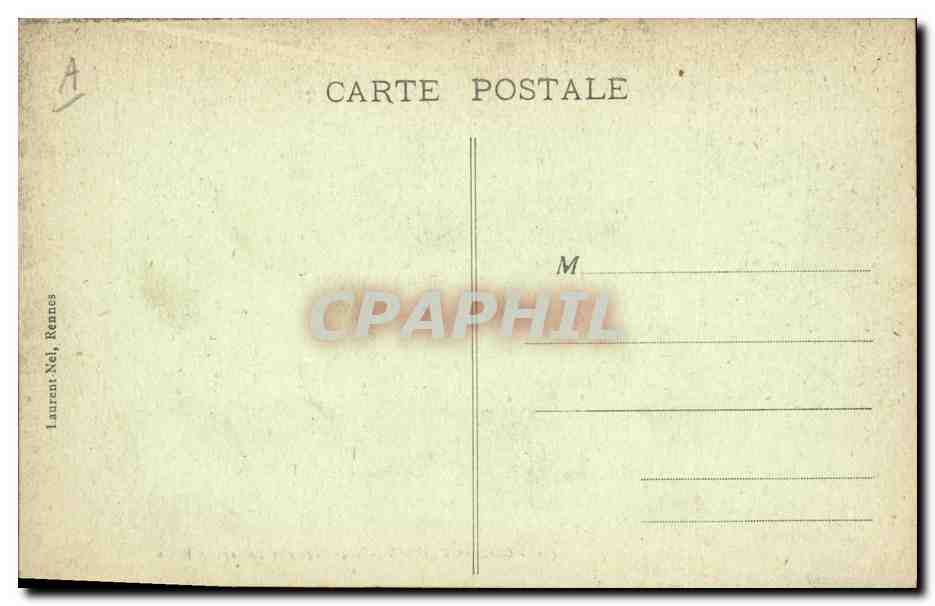 CPA Folklore Environs d'Auray Noce bretonne dansant la ridee Mariage — Verso