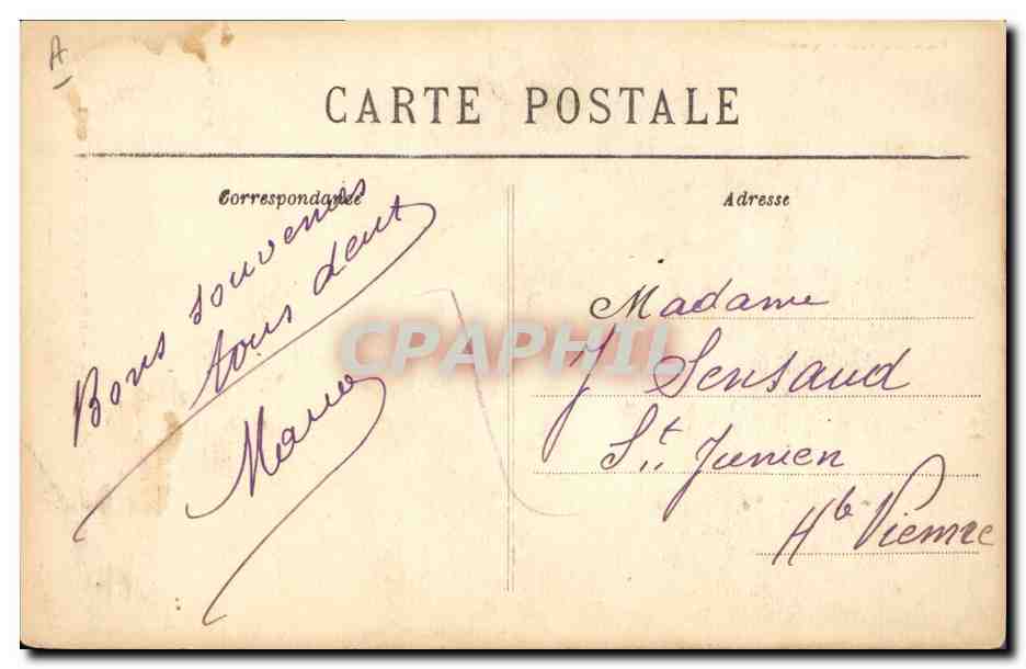 CPA Folklore Plougastel Daoulas Le depart pour le bapteme Enfants — Verso