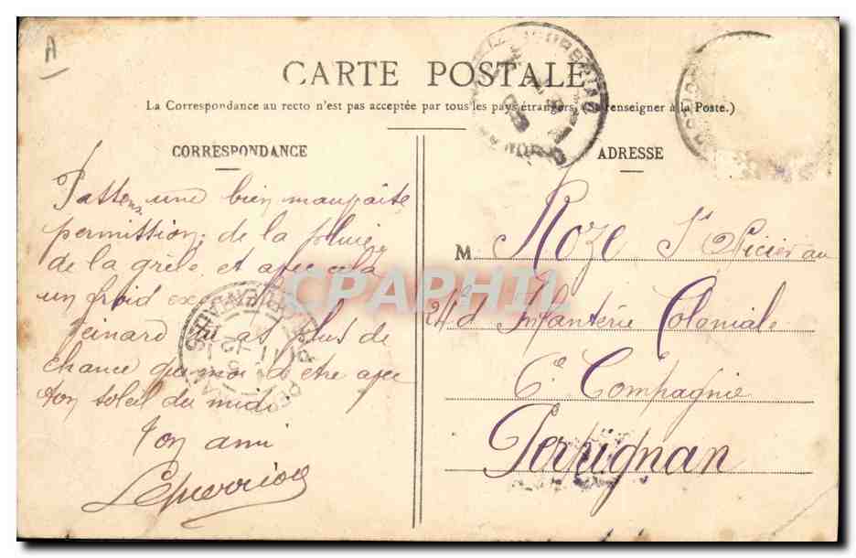 CPA Folklore Deux jeunes filles de Bourbriac — Rückseite
