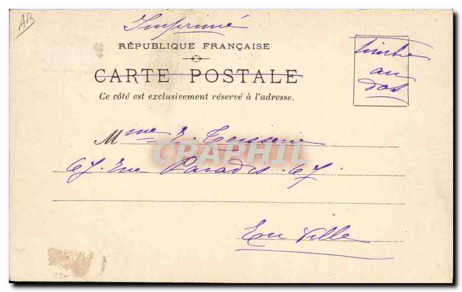 CPA Folklore Auvergne — Verso