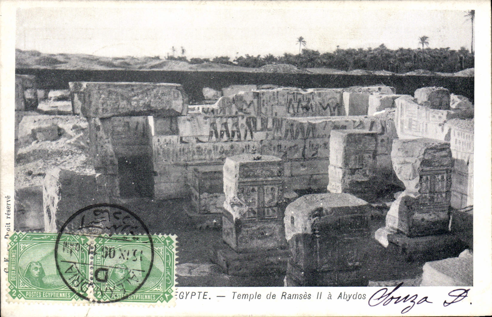 Ägypten — Tempel Ramsès II in Abydos — Ägyptische Post