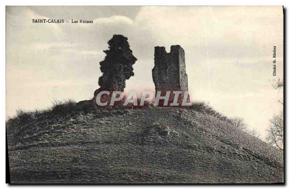 CPA Chateau Saint Calais Les ruines