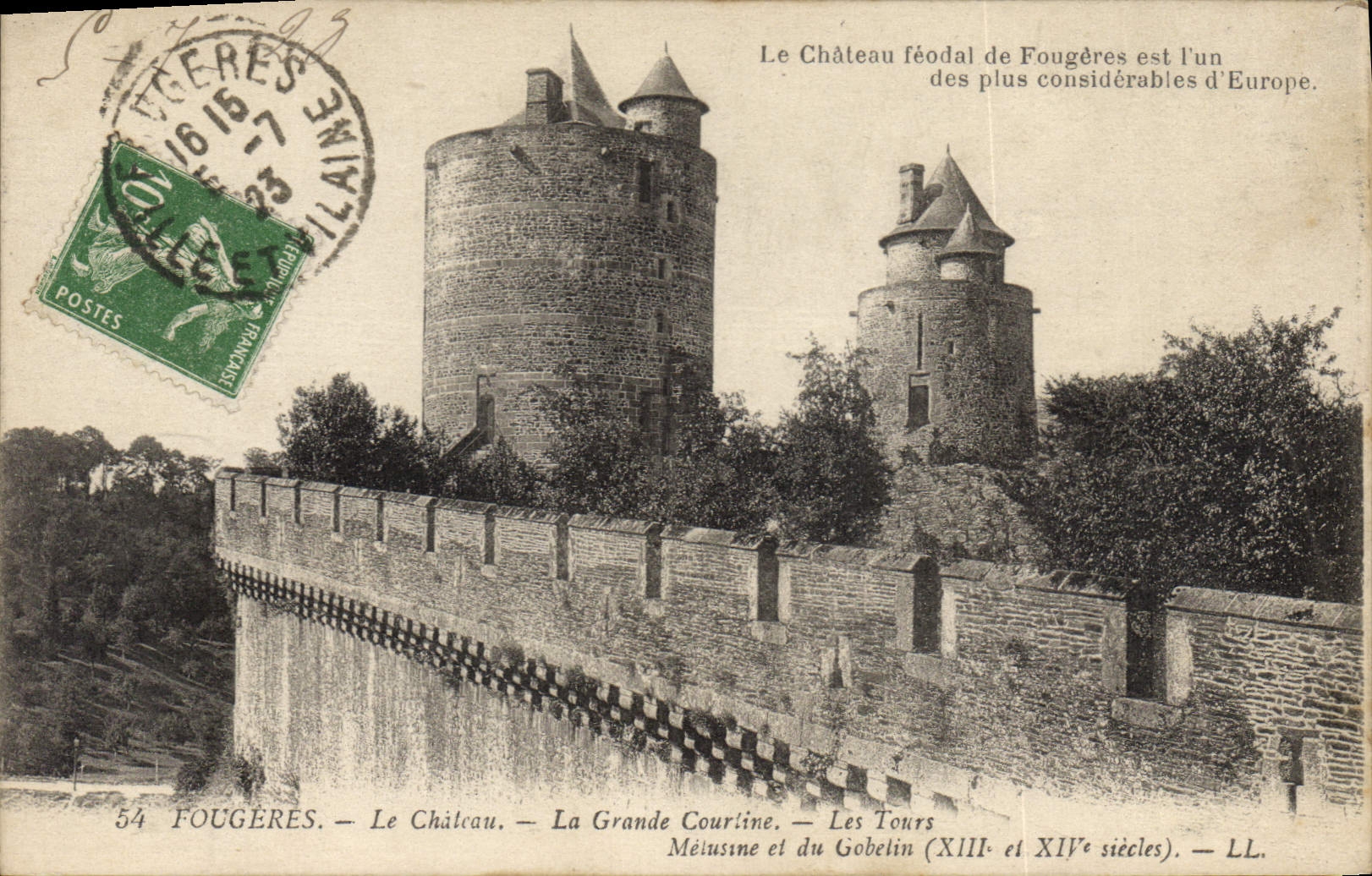 CPA Chateau feodal de Fougeres 