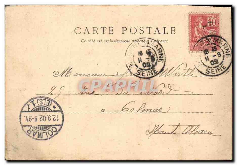 CPA Chateau de Bruniauel — Rückseite
