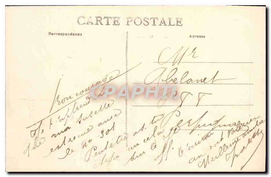 Château de la VERRERIE — L'Étang du Parc — Éditeur : Calleuze, Bazur Charp — Verso