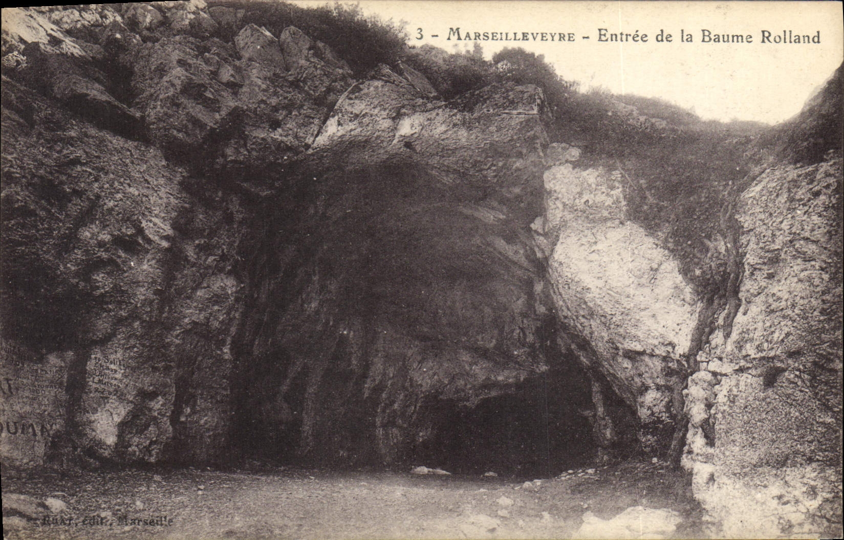 CPA Grotte Grottes Marseilleveyre Entree dela Baume Rolland