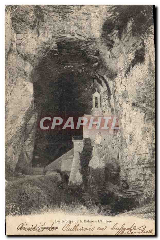 CPA Grotte Grottes de la Balme L'entree