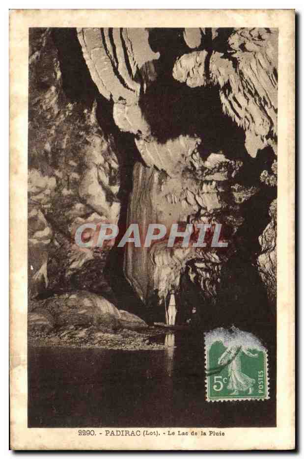 CPA Grotte Grottes Padirac Le lac de la pluie