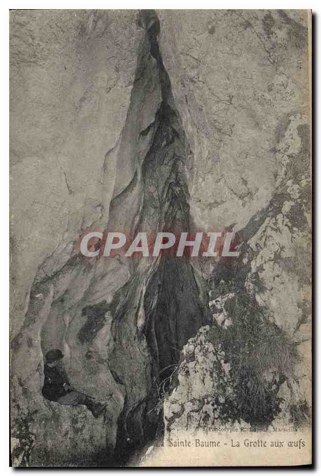 CPA Grotte aux oeufs La Sainte Baume Grottes 