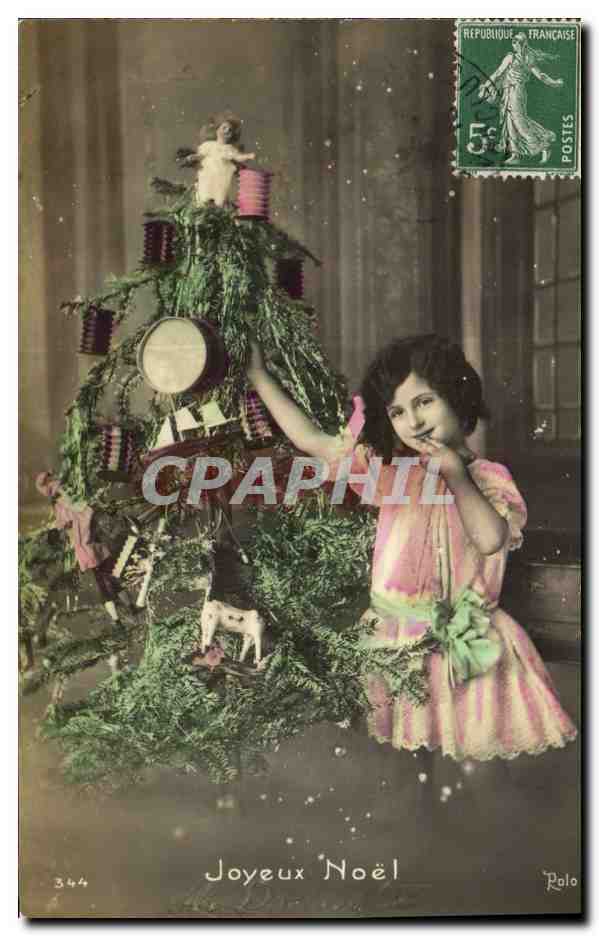 CPA Fantaisie Enfant Poupee Noel