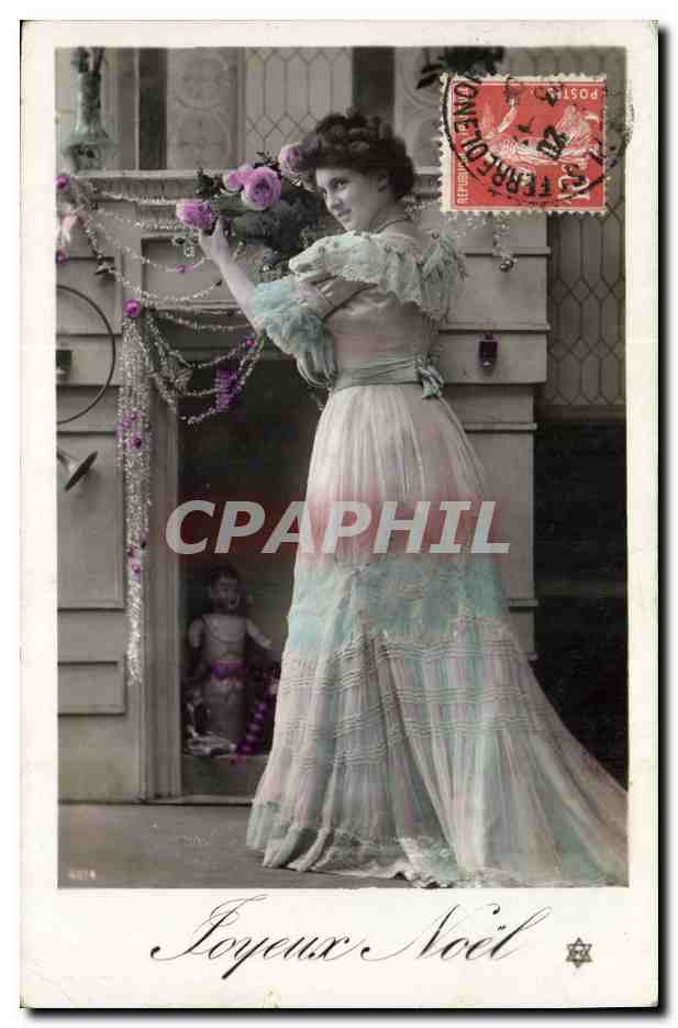 CPA Fantaisie Femme Noel Poupee 
