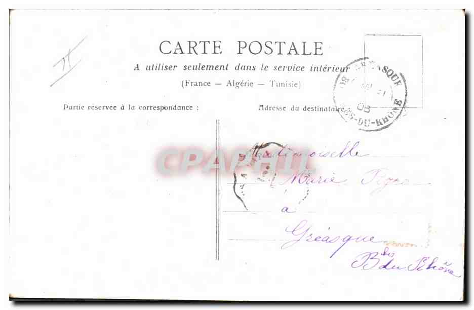 CPA Fantaisie Enfant Poupee Femme Premier pas  — Verso
