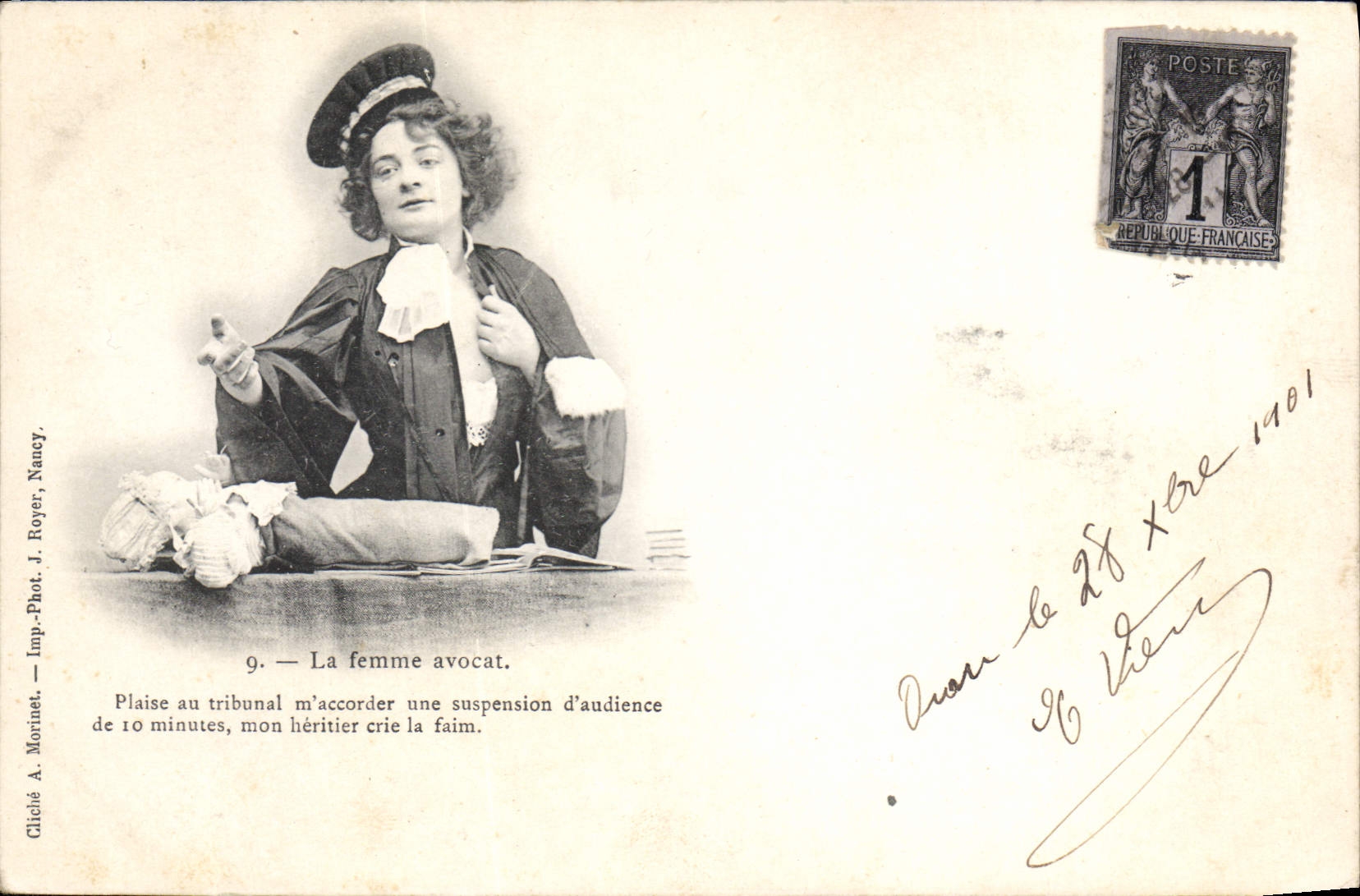 La femme avocat — scène de théâtre — cliché A. Morinét, Nancy, n°9