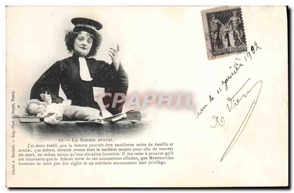 La femme avocat — série 12 — Chiché A. Morinot, Nancy