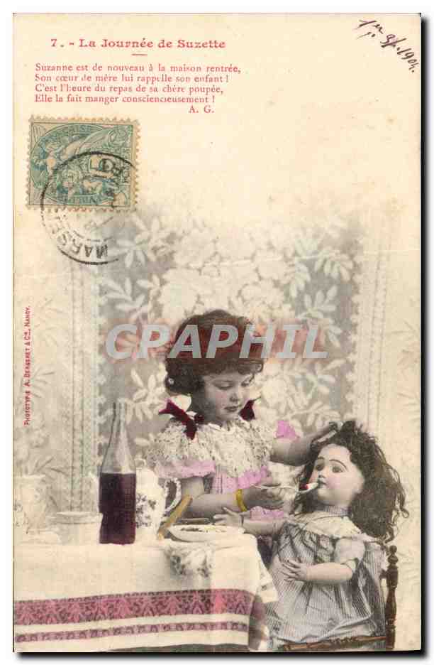 CPA Fantaisie Enfants Poupee La journee de Suzette