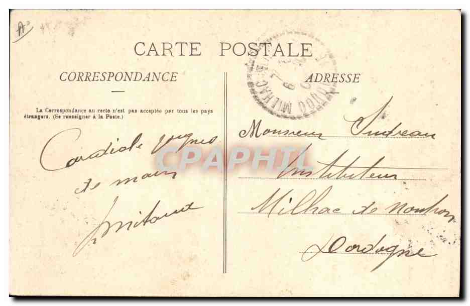 CPA Folklore Lorient Jeune paysanne de la commune de Lorient — Verso