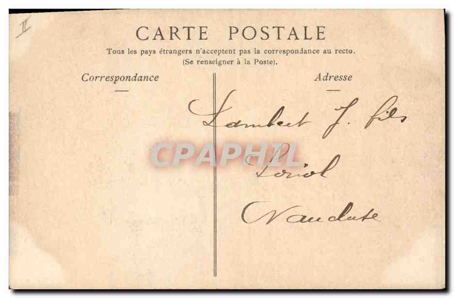 CPA Palais de justice Lyon — Verso