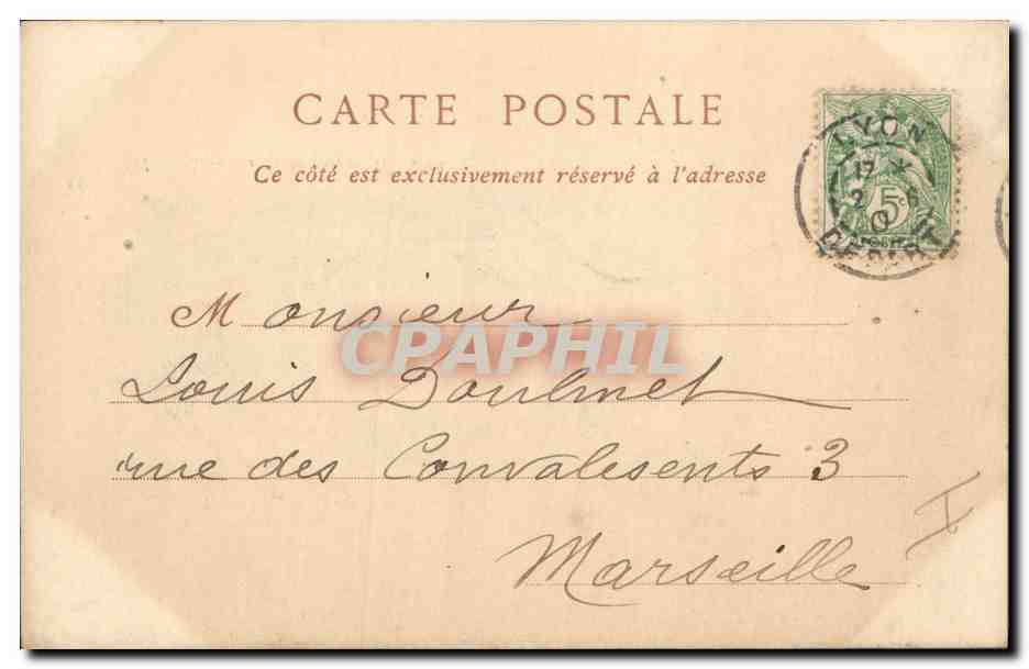 CPA Palais de justice Lyon — Verso