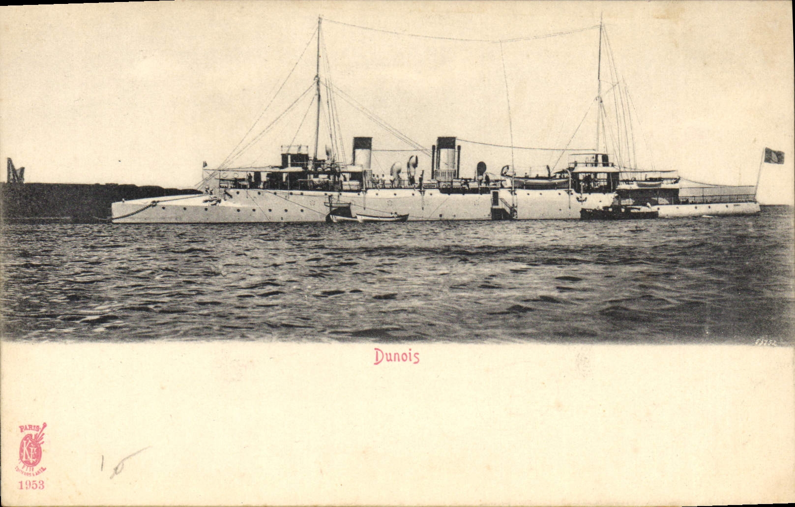 Dunois — nave de guerra — París, n° 16, 1953 - Anverso