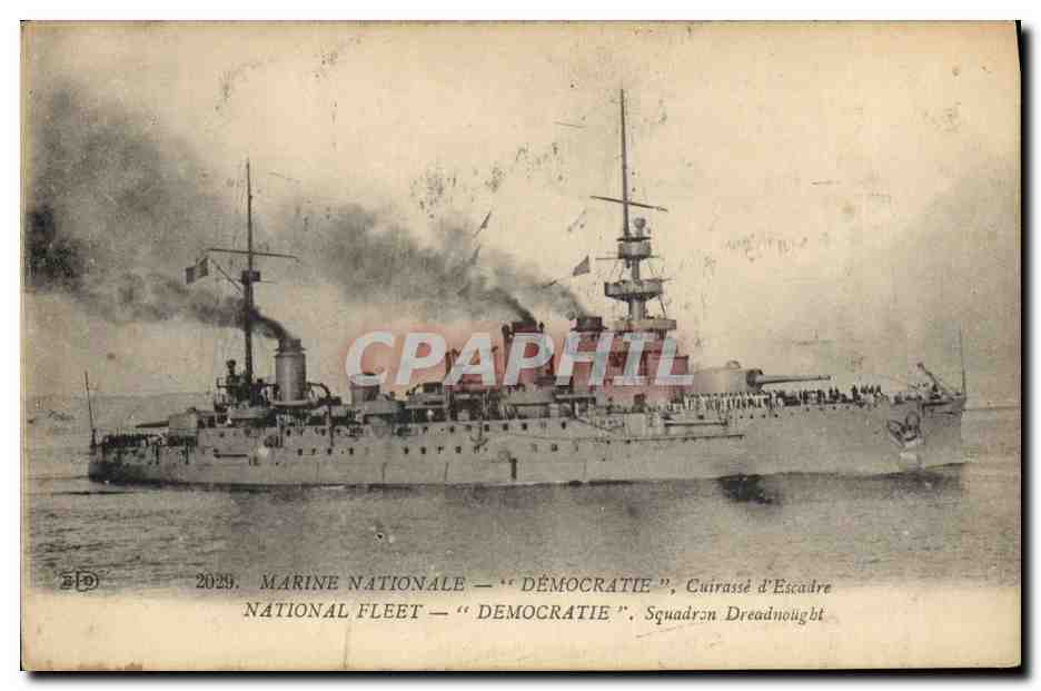 Marine Nationale — « Démocratie » — Cuirassé d'Escadre — National Fleet — « Democratie » — Squadron Dreadnought